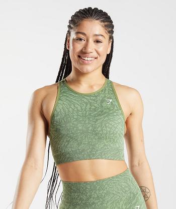Gymshark Adapt Animal Seamless Sport Bh Dam Gröna | SE 2821VRW